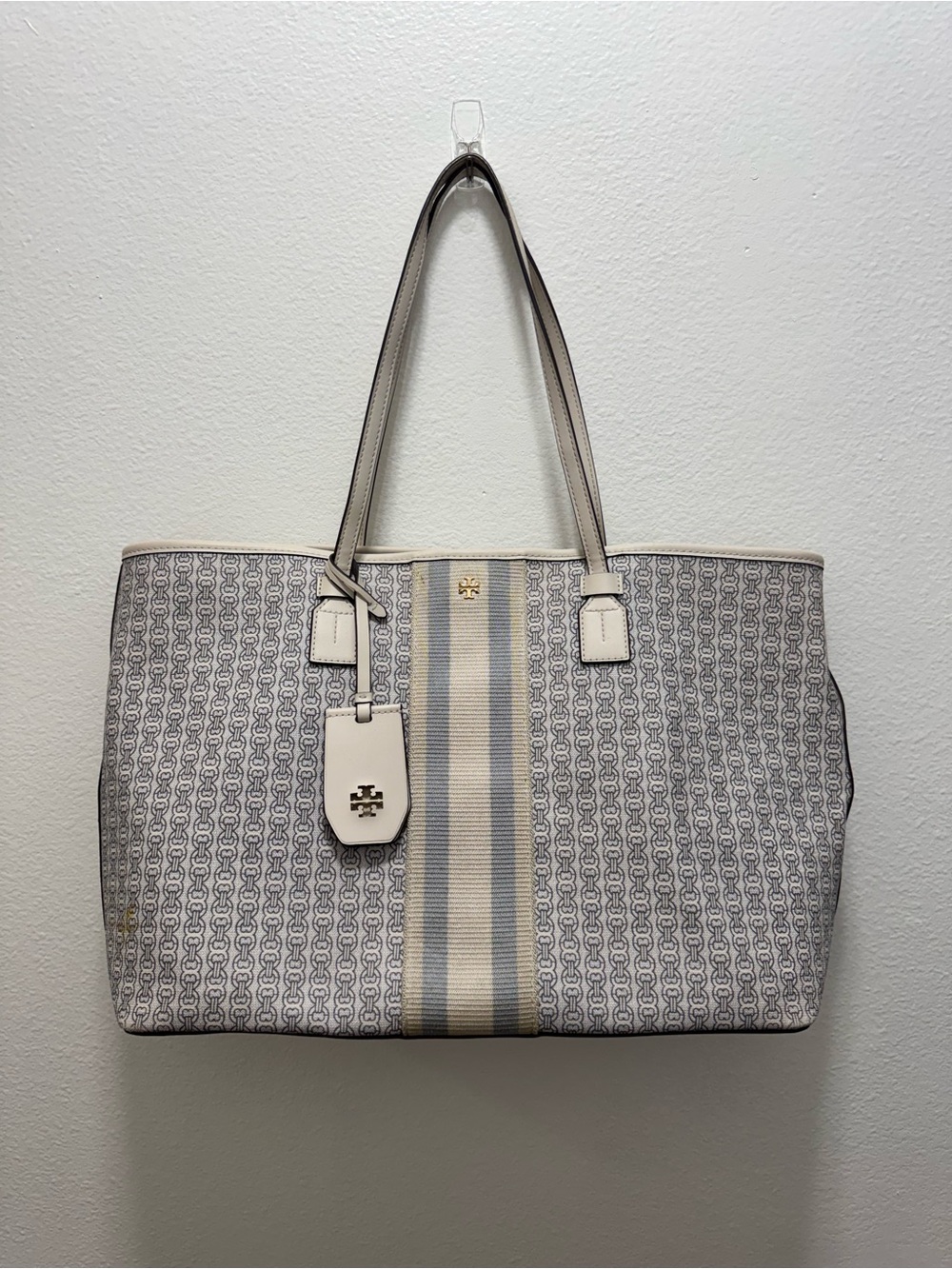 Tory Burch Gemini Link canvas tote bag